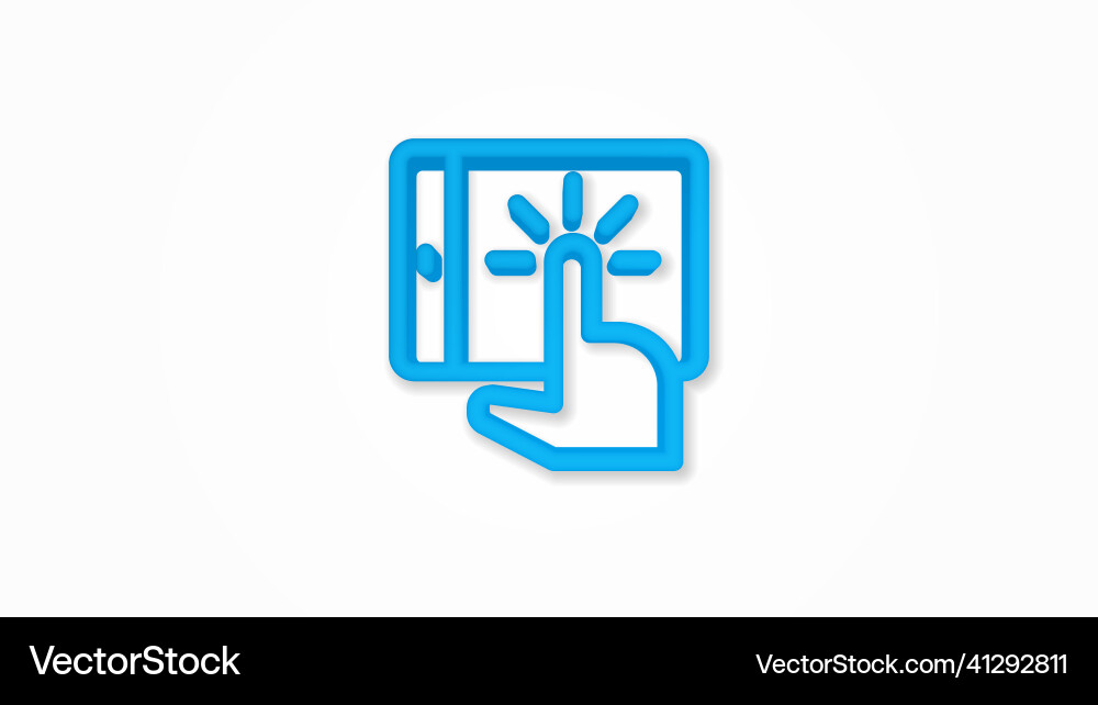 Touchscreen action finger click tap 3d realistic Touchscreen action finger click tap 3d realistic vector image