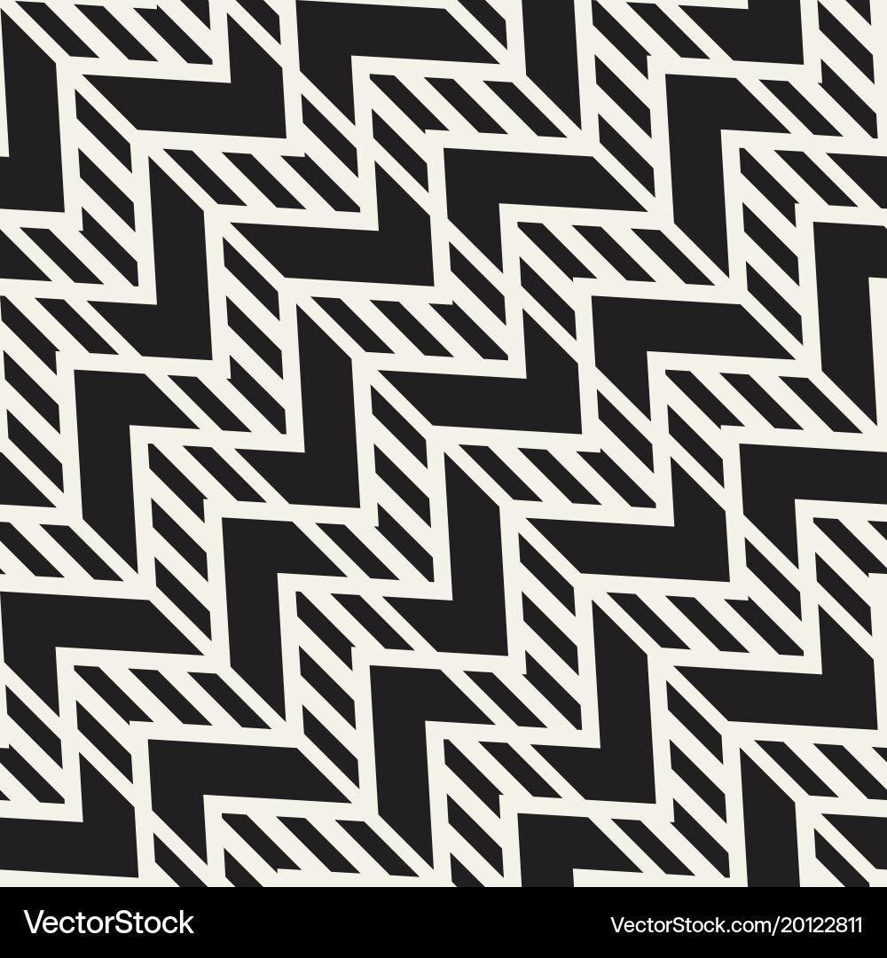 Zigzag Line Pattern - Monochrome vector image