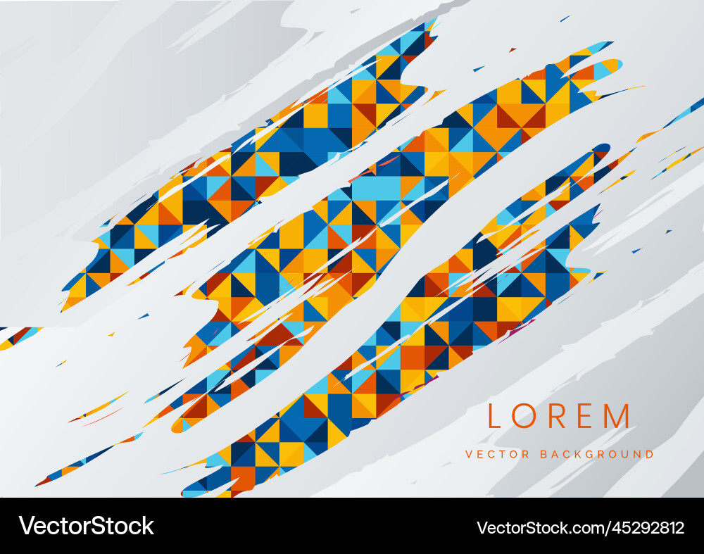 Abstract colorful triangles pattern brush color Abstract colorful triangles pattern brush color vector image