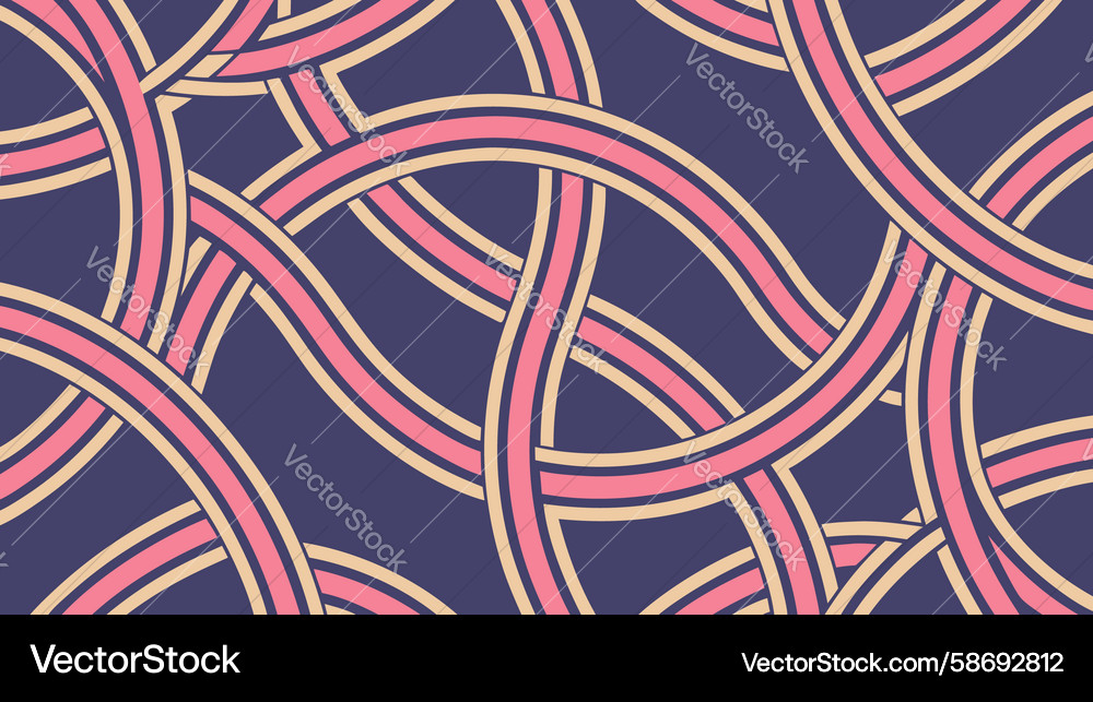 Abstract intertwining looping lines pattern Vector Image