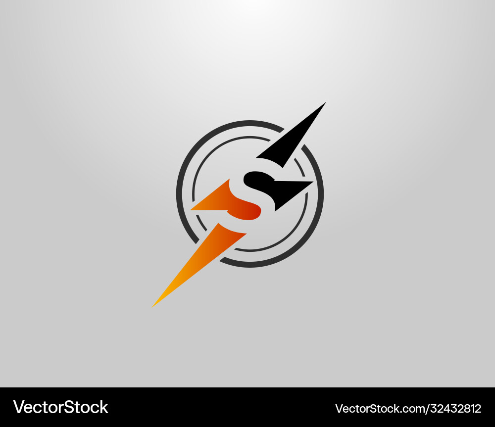 Electrical s letter logo creative icon created Electrical s letter logo creative icon created vector image