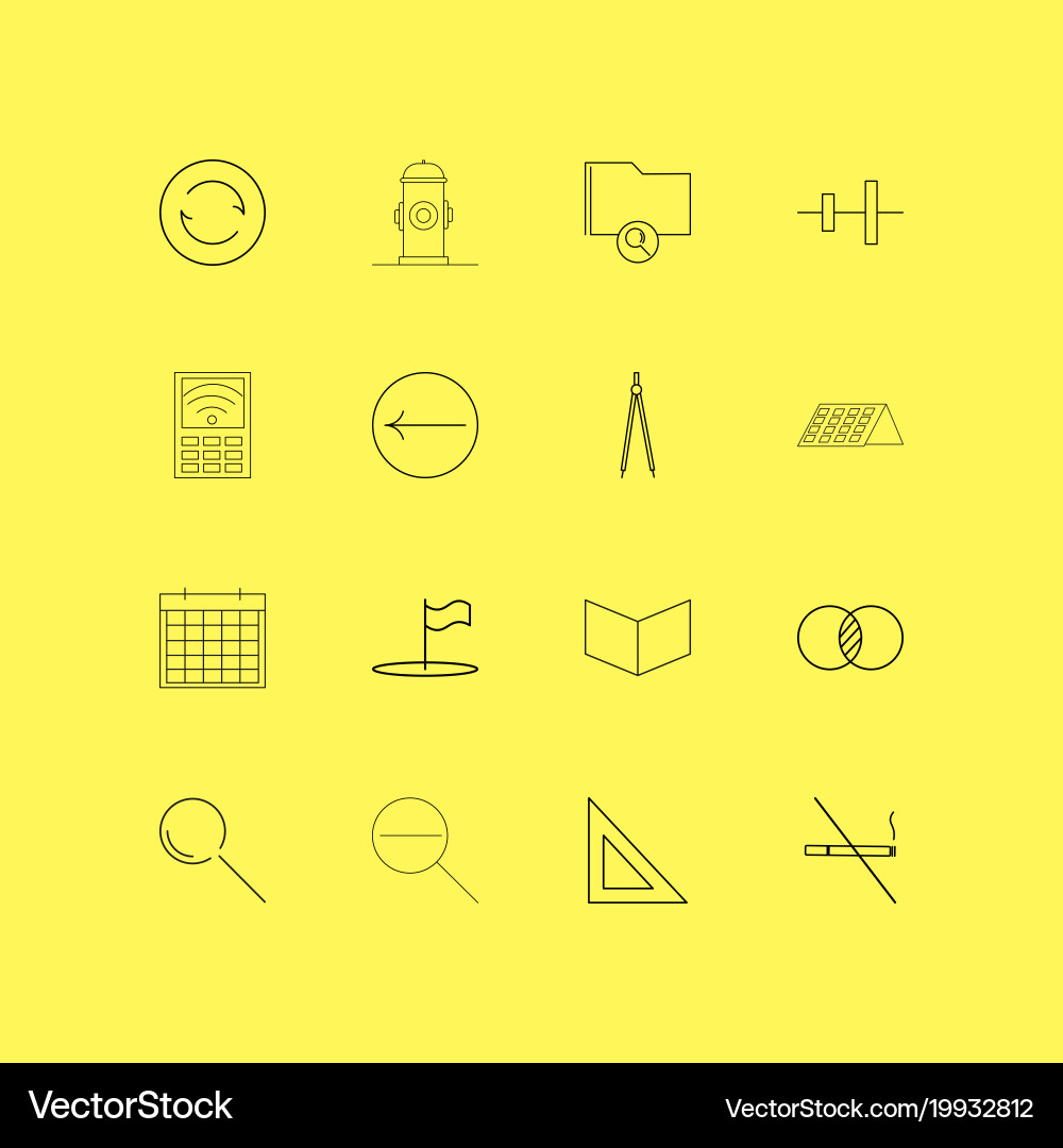 Essential linear icon set simple outline icons vector image