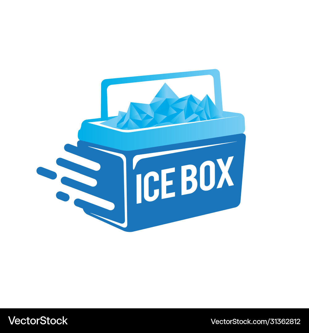 Ice box design template Royalty Free Vector Image