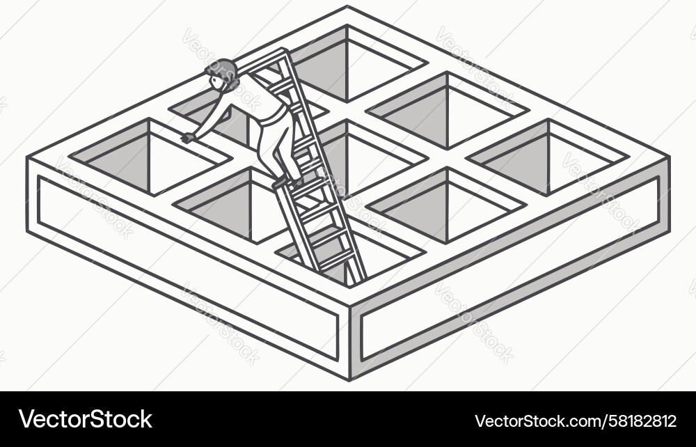 Isometric Grid Pattern Vector Image