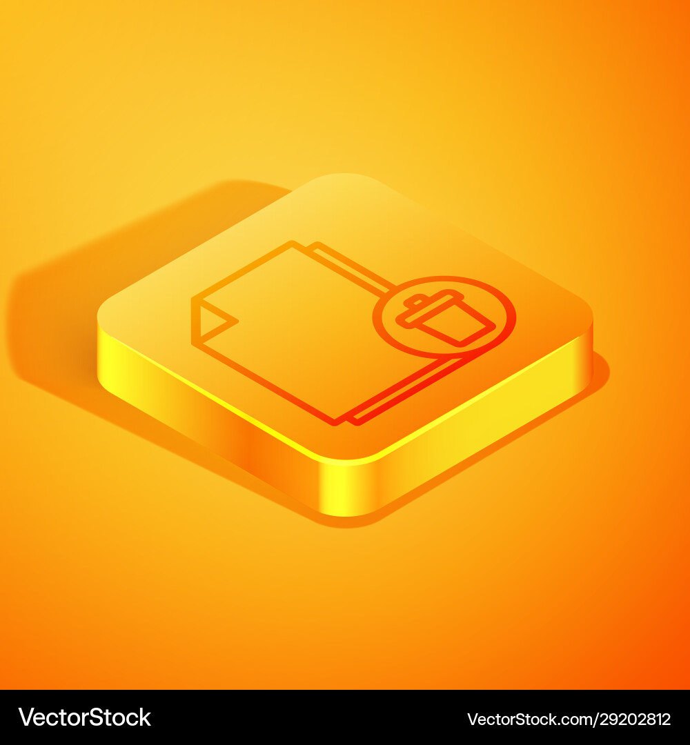 Isometric line delete file document icon isolated Isometric line delete file document icon isolated vector image