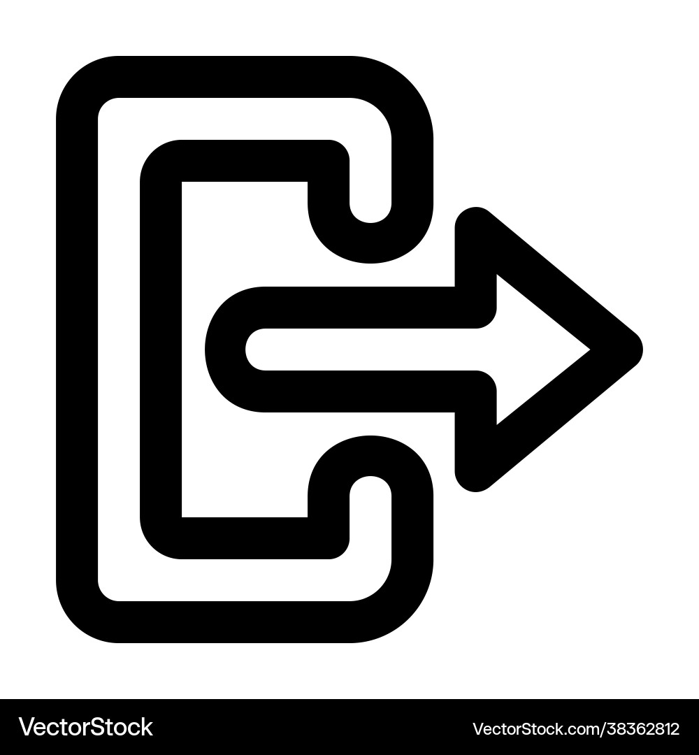 Log out icon in line style for any projects Log out icon in line style for any projects vector image