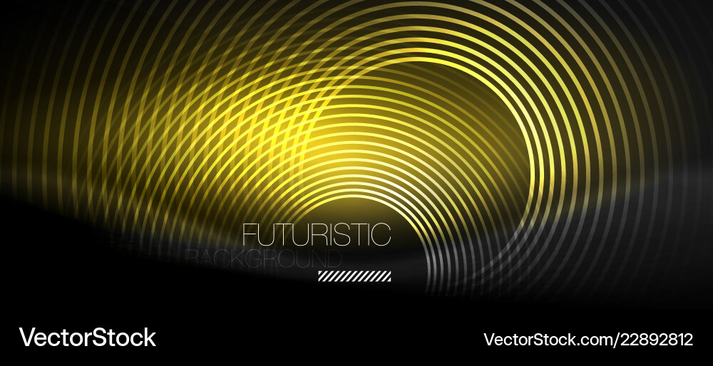 Neon Circle Abstract Background Vector Image
