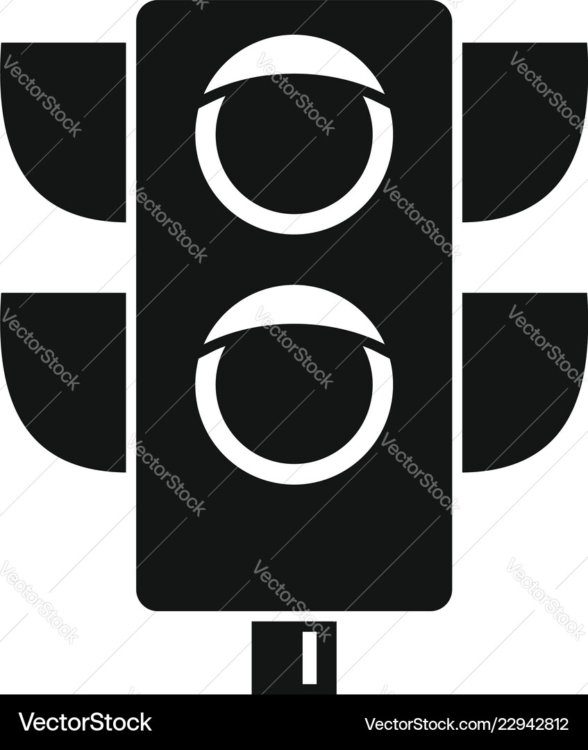 Pedestrian semaphore icon simple style Vector Image