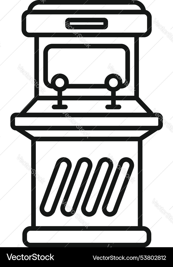 Retro arcade game console with two joysticks Retro arcade game console with two joysticks vector image