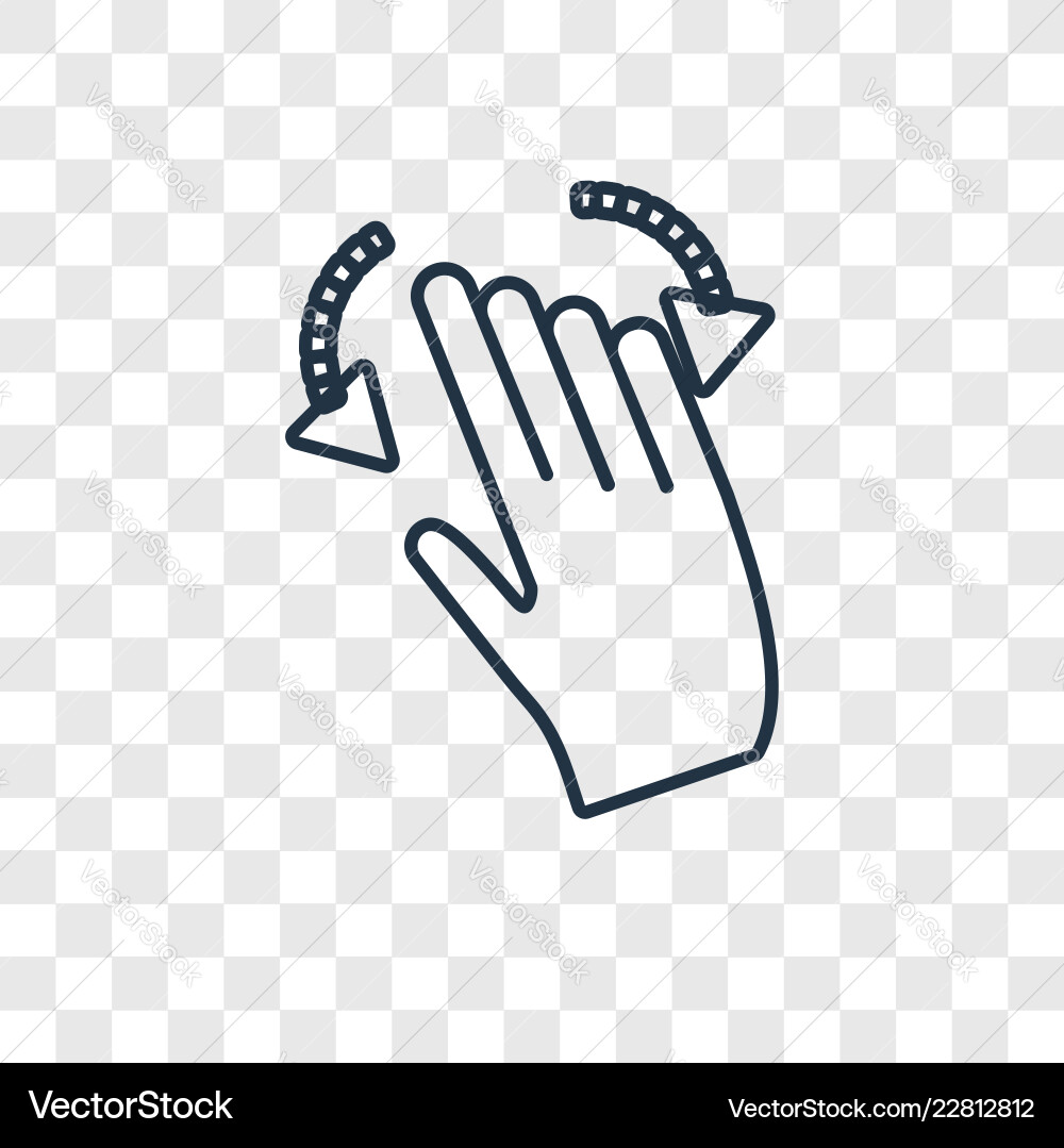 Rotate concept linear icon isolated Rotate concept linear icon isolated vector image