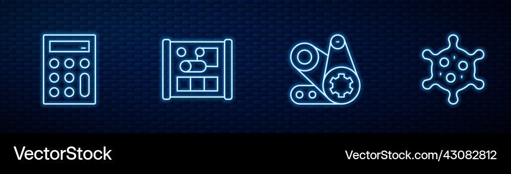 Set line timing belt kit calculator graphing Set line timing belt kit calculator graphing vector image
