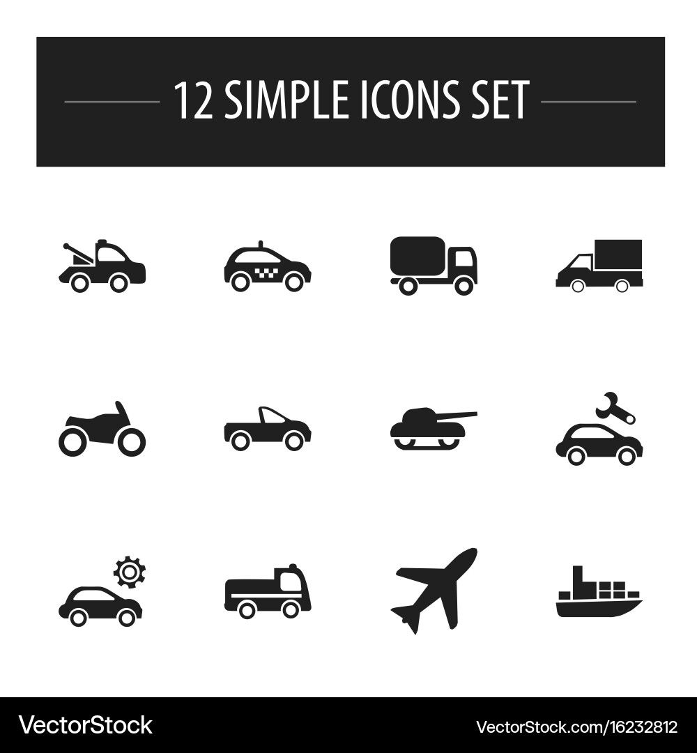Set of 12 editable shipment icons includes vector image
