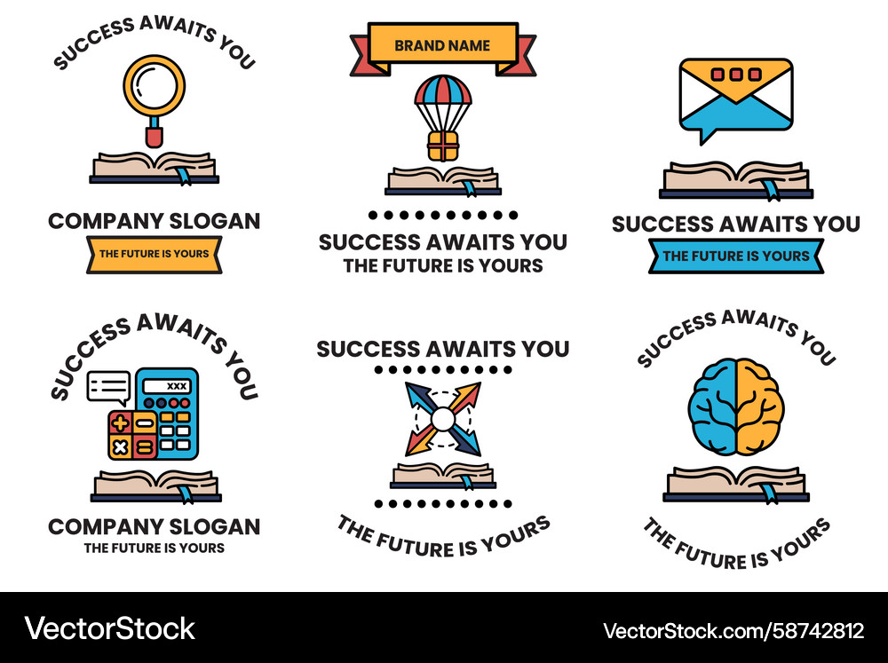 Success Logo Collection Vector Image