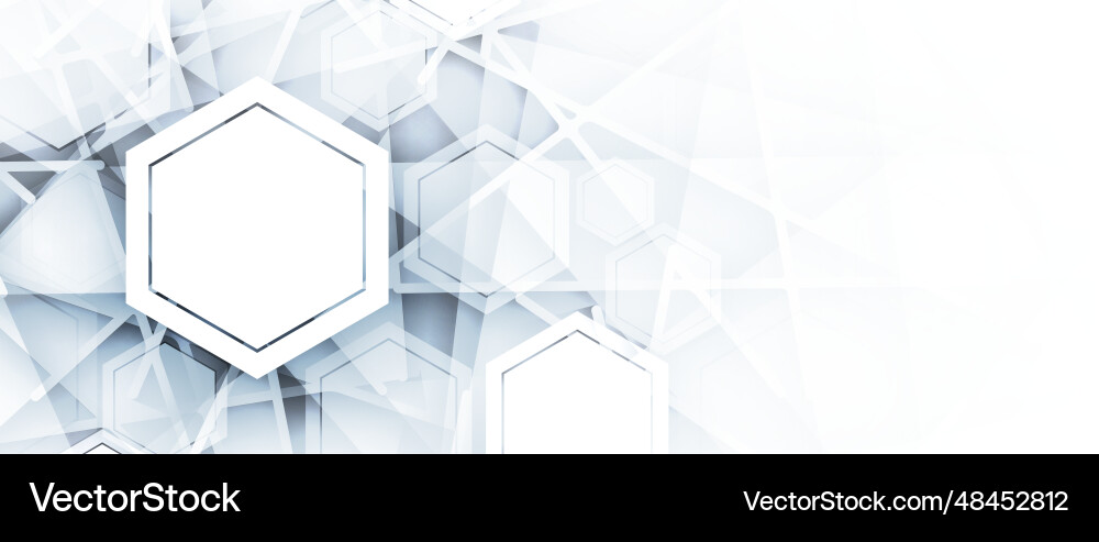 Technology banner design with hexagons abstract Technology banner design with hexagons abstract vector image