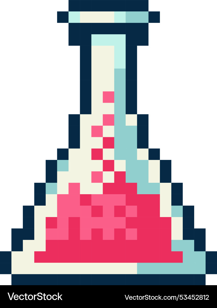 Test flask pixel art icon vector image