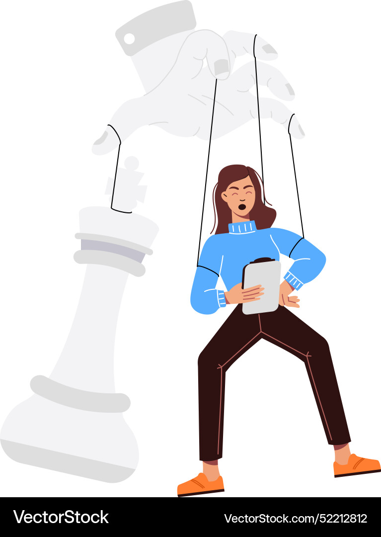 Webflat character based of manipulati vector image