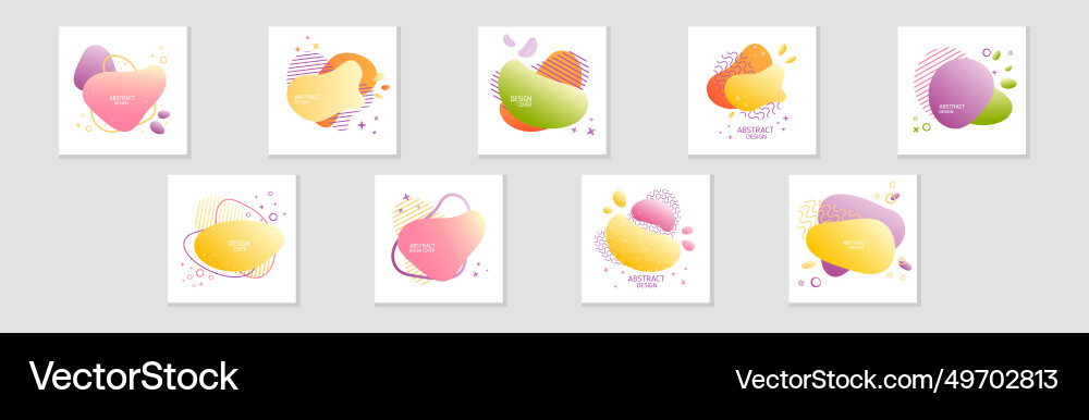 Abstract card design with fluid form and shape Abstract card design with fluid form and shape Vector Image