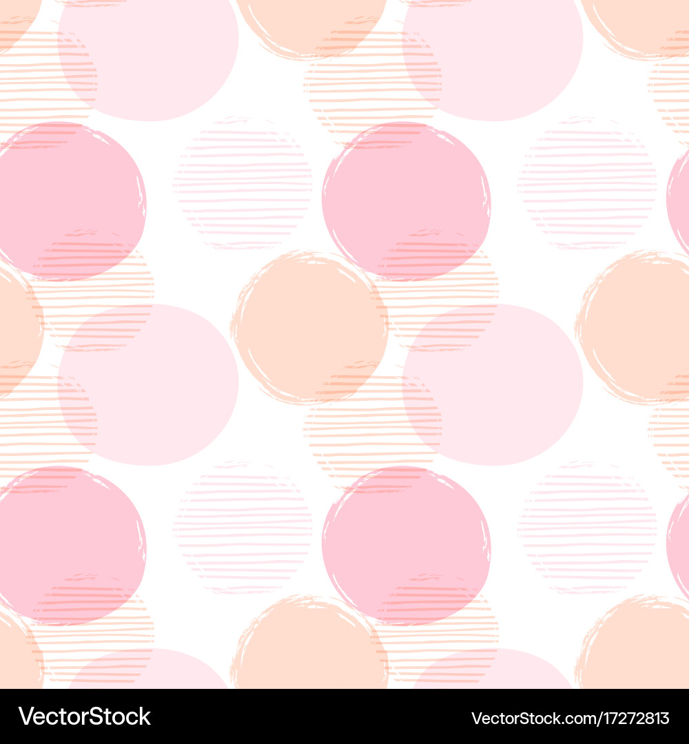 Abstract geometric seamless pattern with circles vector image