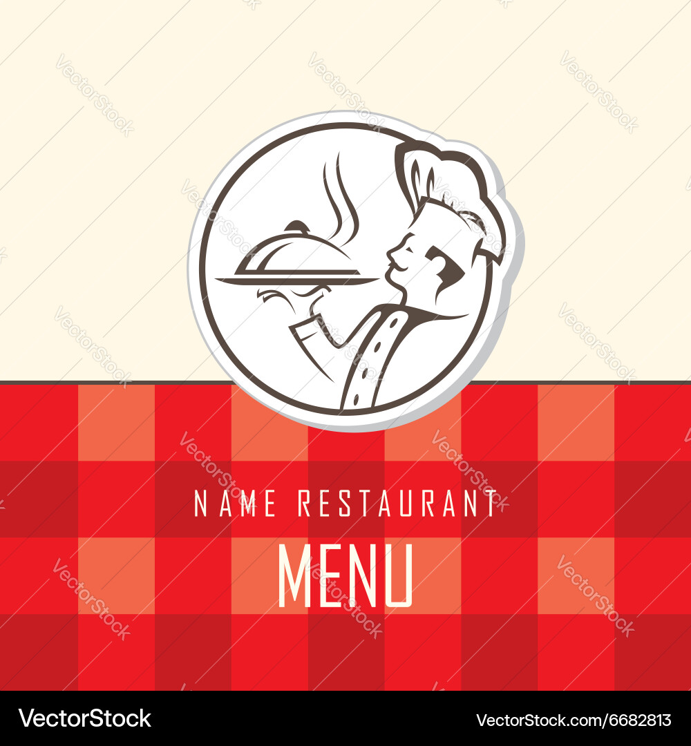 Chef menu design vector image