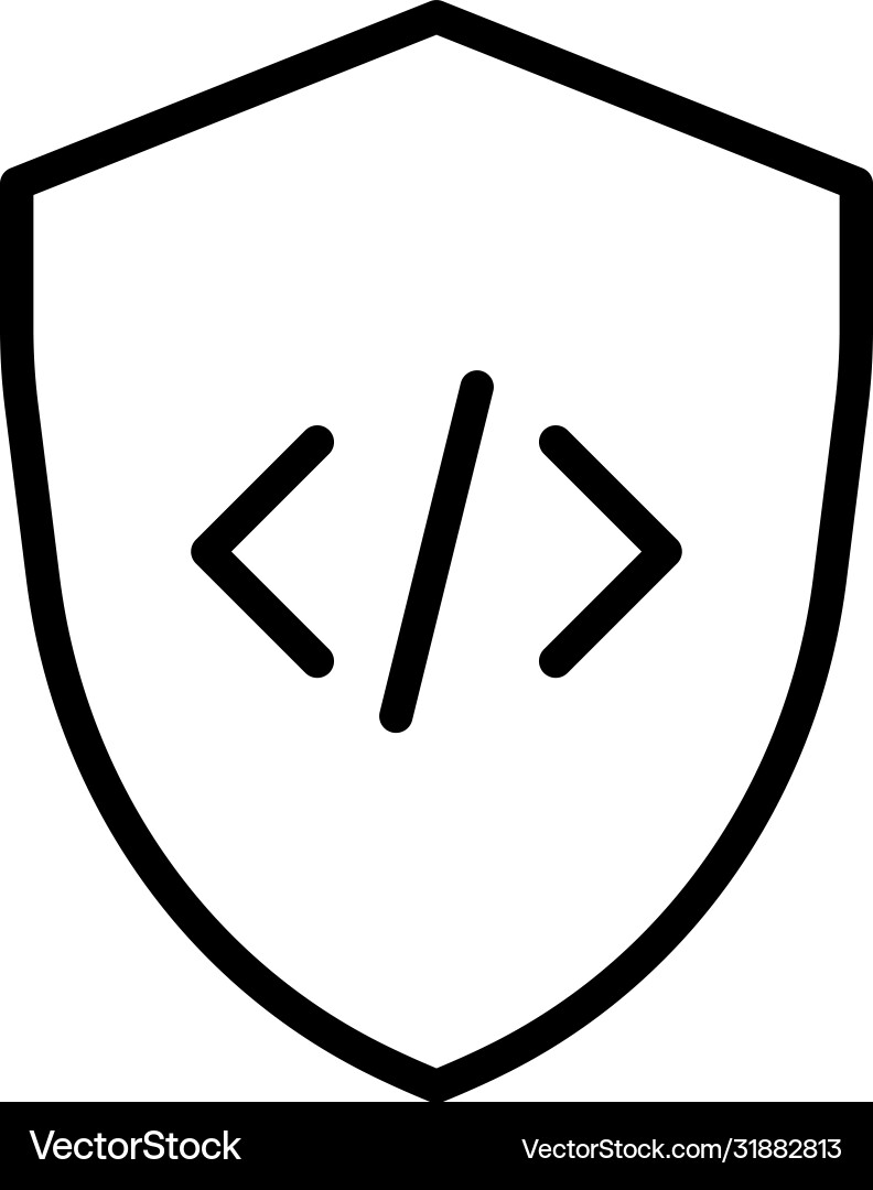 Code line icon Vector Image