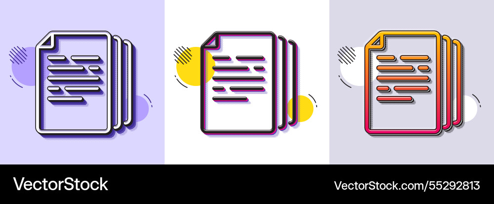 Copy documents line icon doc file duplicates sign vector image