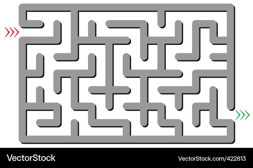 Gray Labyrinth Mazedon Vektorbild