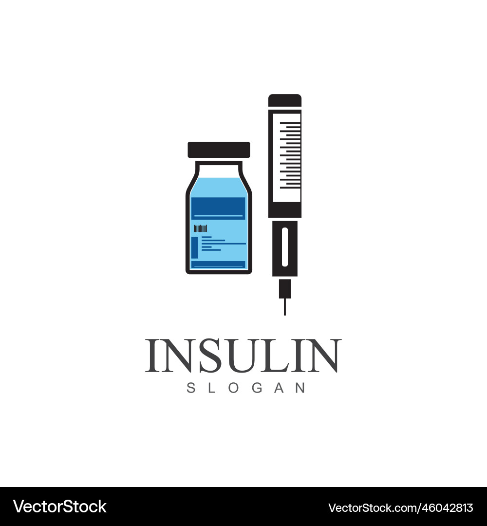 Insulin injection icon simple design element Vector Image