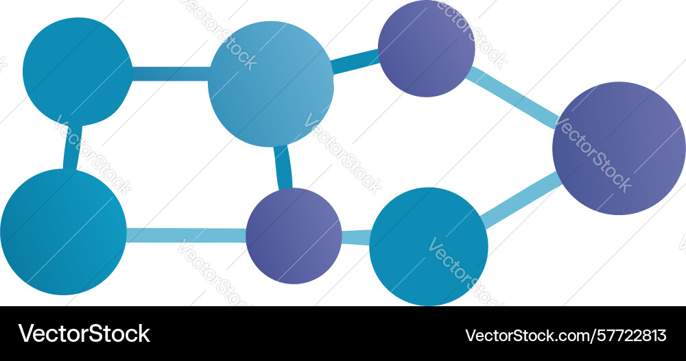 Minimalist abstract connected nodes simple vector image