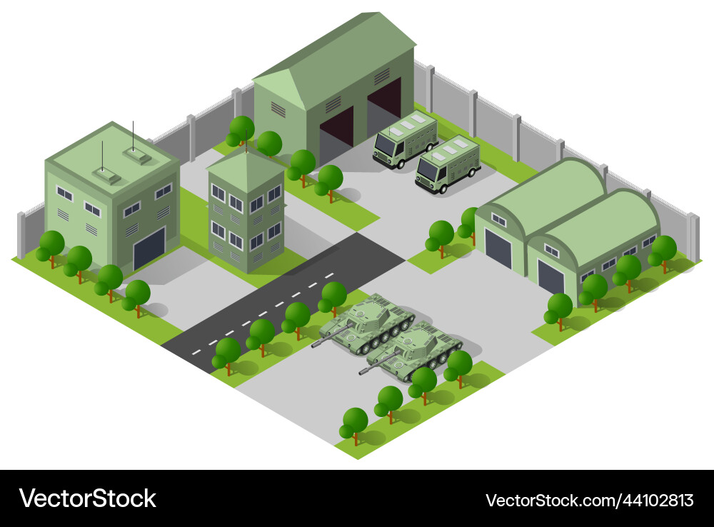 Module base camp object element for building Module base camp object element for building vector image