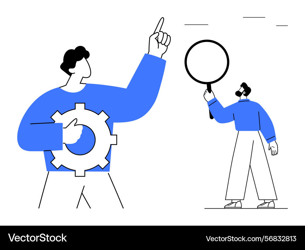 Problem-solving and focus concept with gear Problem-solving and focus concept with gear vector image