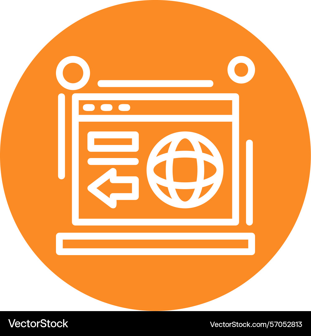 Redirect line circle style icon design Vector Image