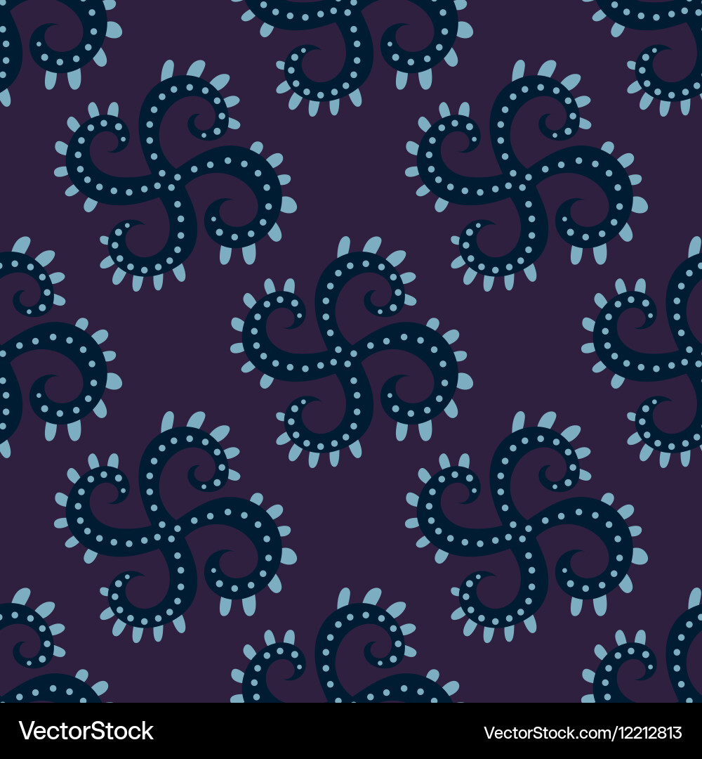 Seamless winter pattern with frozen curls vector image