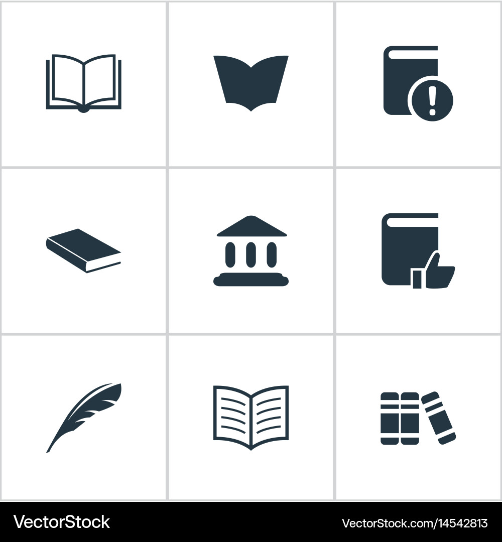 Set of simple knowledge icons Vector Image