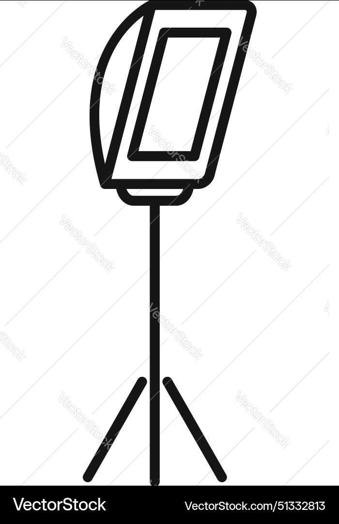 Studio softbox light line icon Studio softbox light line icon vector image
