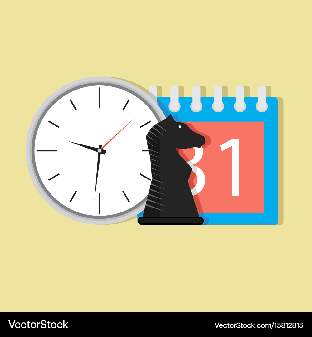Time and tactic orgnization Time and tactic orgnization vector image