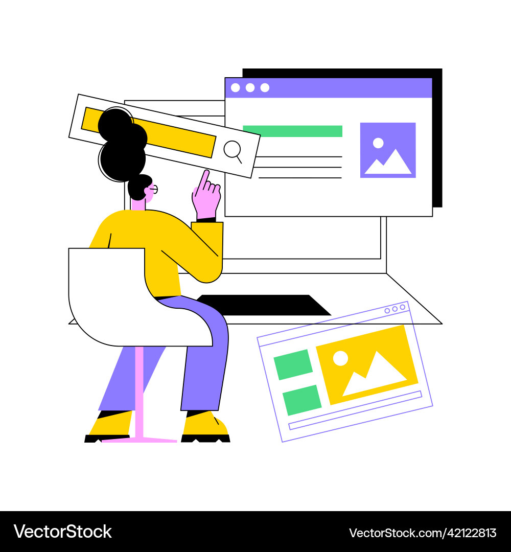 Usability testing abstract concept Usability testing abstract concept vector image