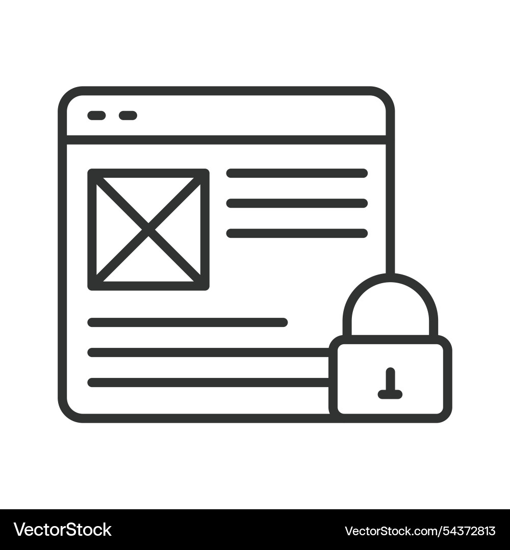 Web access blocked icon in line design Web access blocked icon in line design vector image