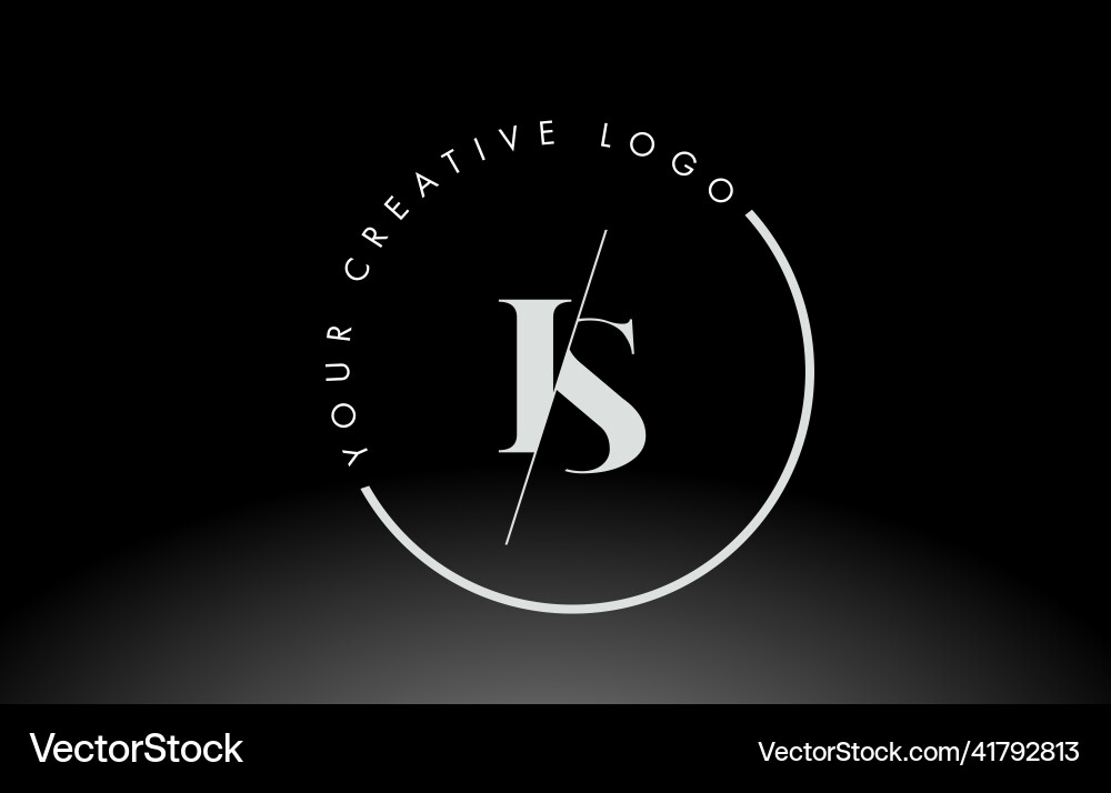 Weiß ist serif Letter Logo Design mit kreativen Weiß ist serif Letter Logo Design mit kreativen vektorbild
