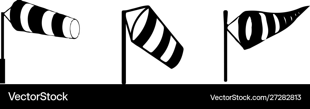 Wind sock isolated on background Wind sock isolated on background Vector Image