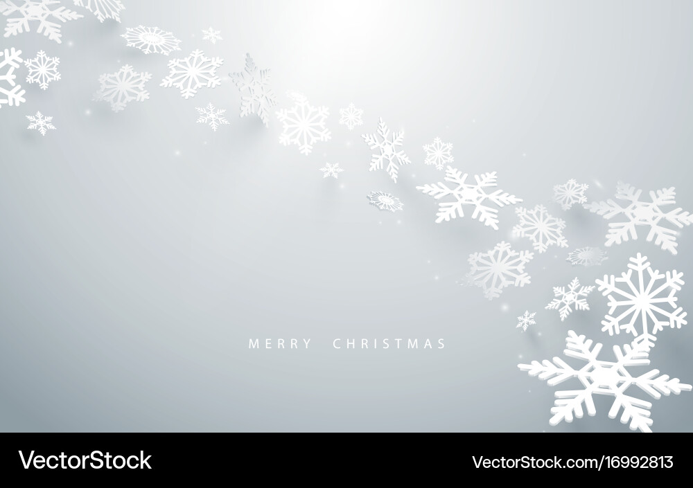 Winter Snowflakes Abstract Vector Image