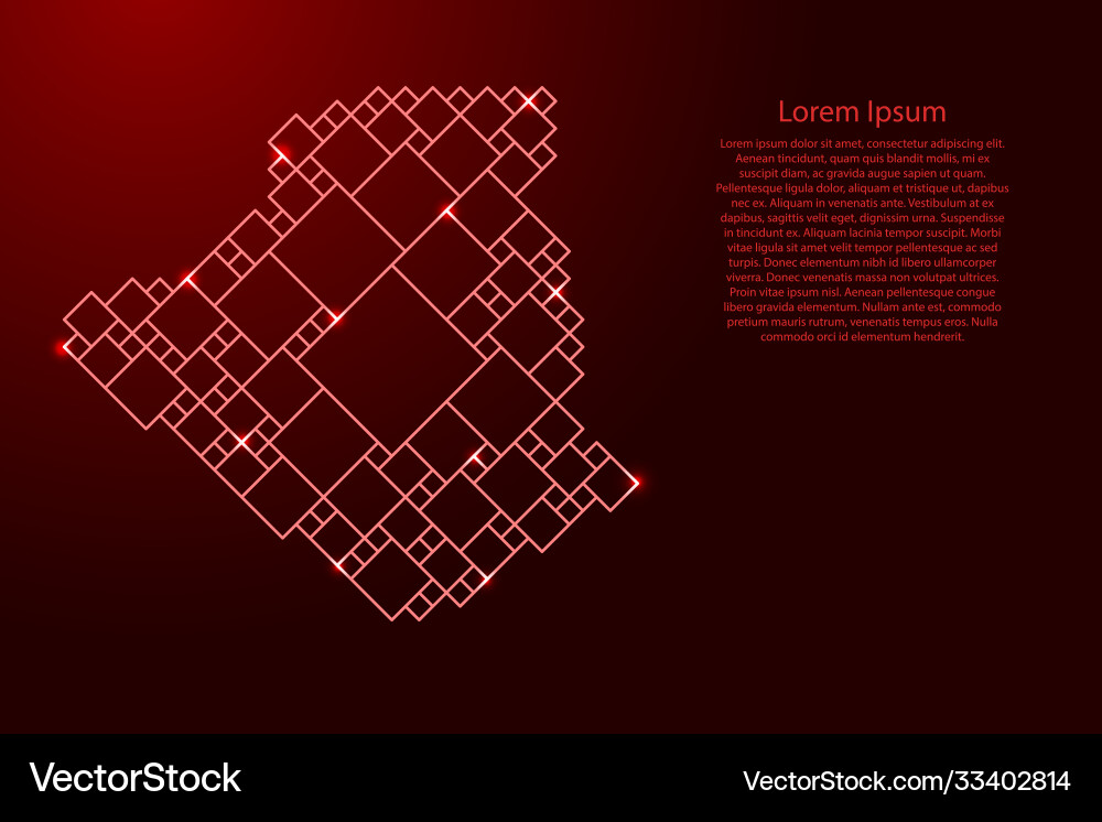 Algeria map from red pattern a grid Algeria map from red pattern a grid vector image