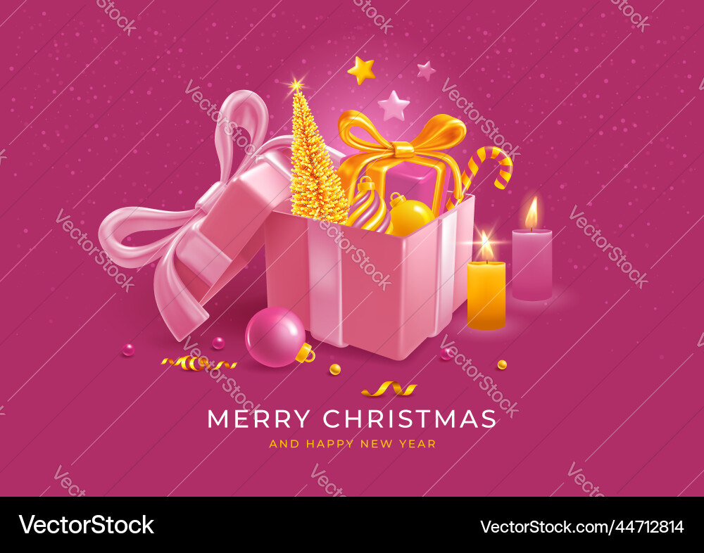 Christmas and new year greeting Christmas and new year greeting vector image