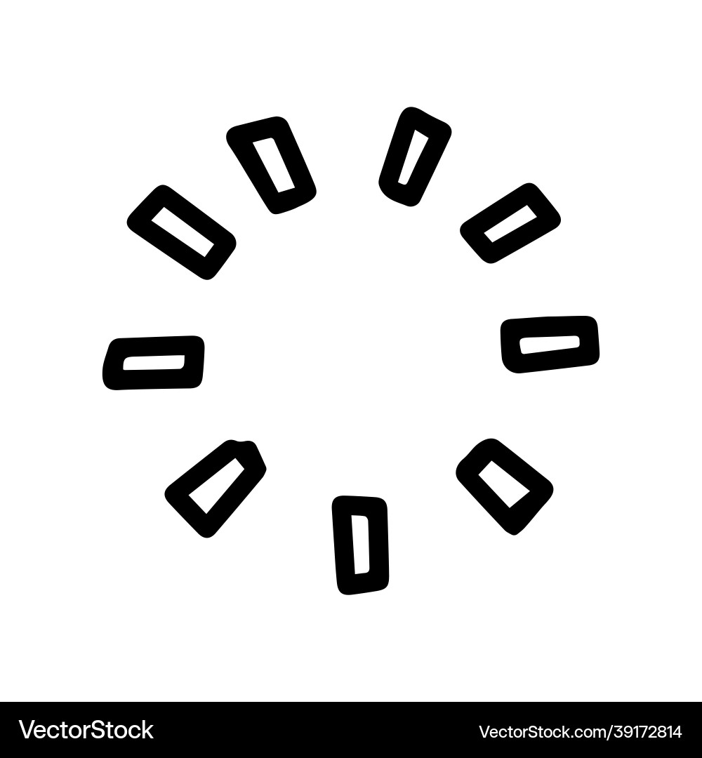 Circle loading black line doodle simple Circle loading black line doodle simple vector image