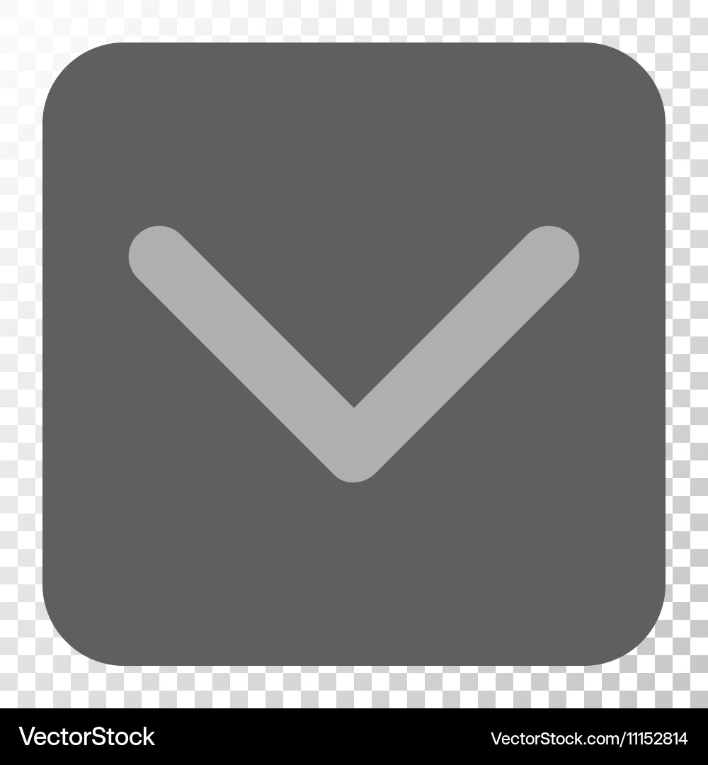 Direction down rounded square button vector image