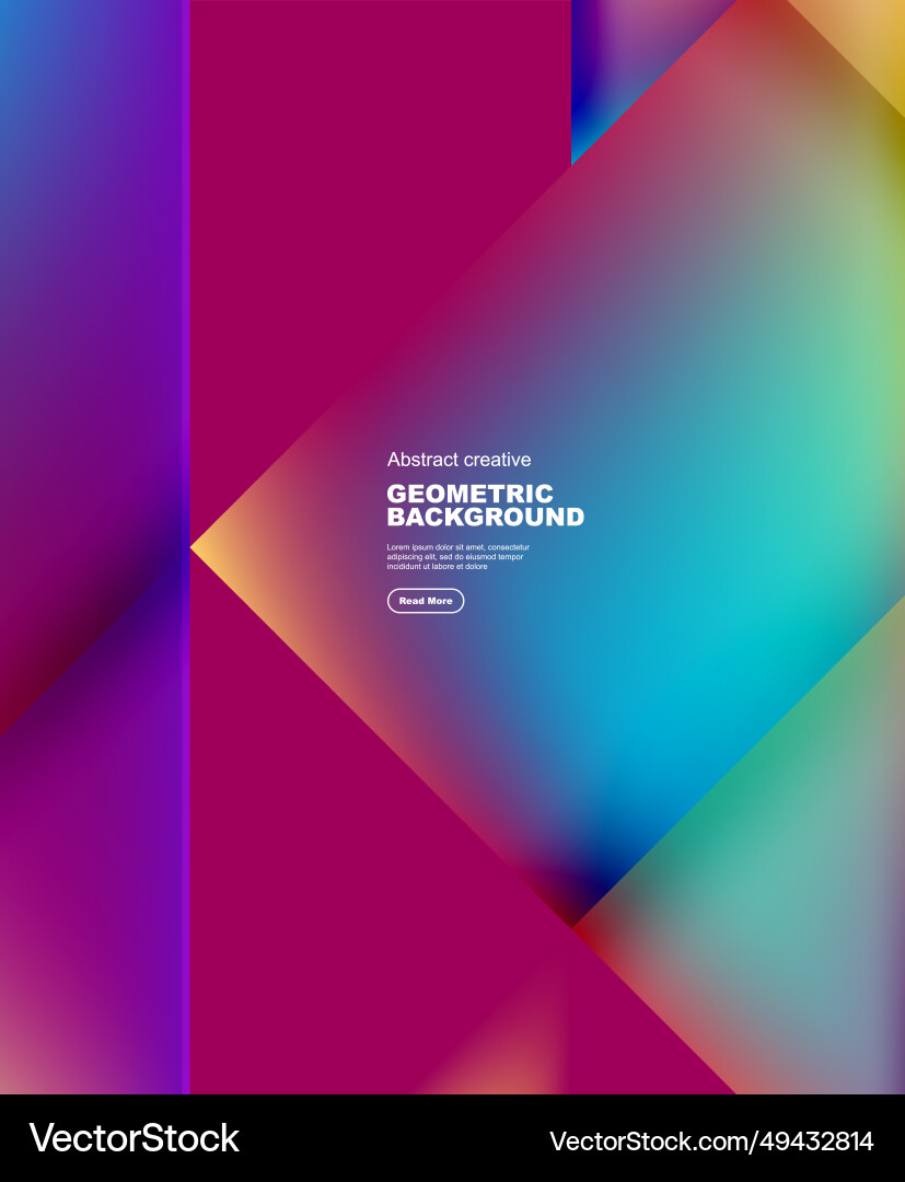 Gradient triangles abstract background Vector Image