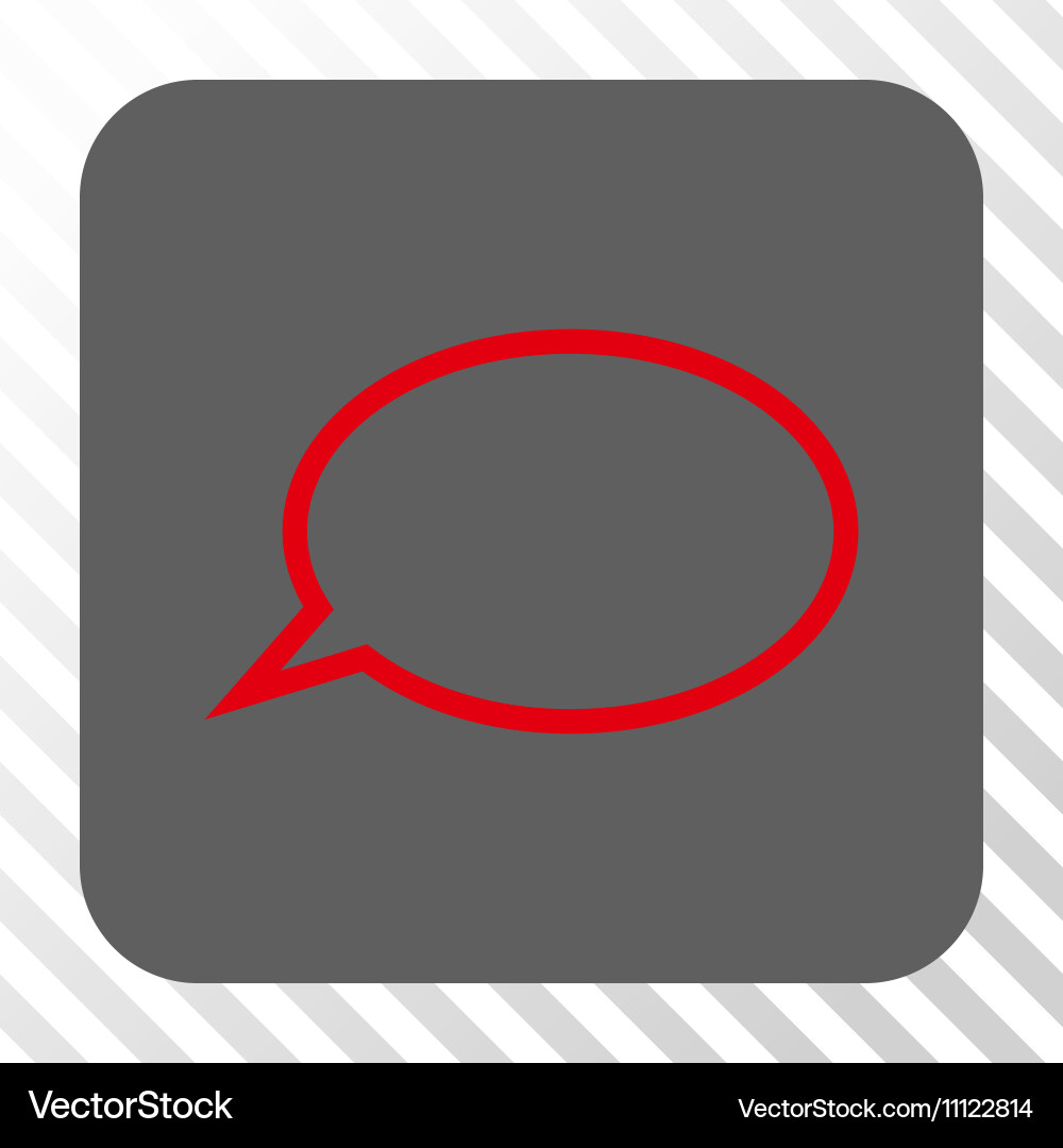 Hint cloud rounded square button Vector Image