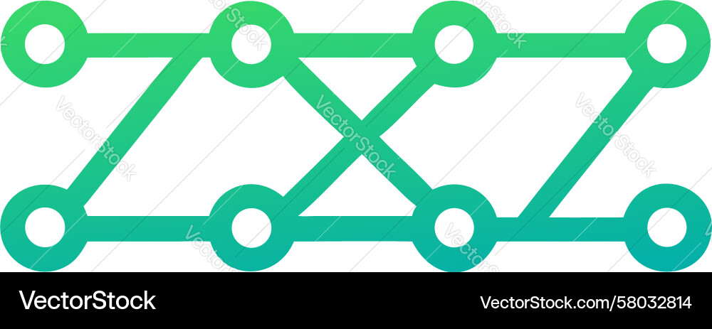 Interlocking Chain Network Vector Image