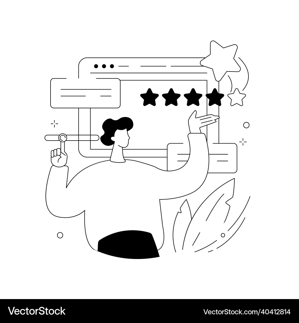 User feedback and website rating abstract concept User feedback and website rating abstract concept vector image