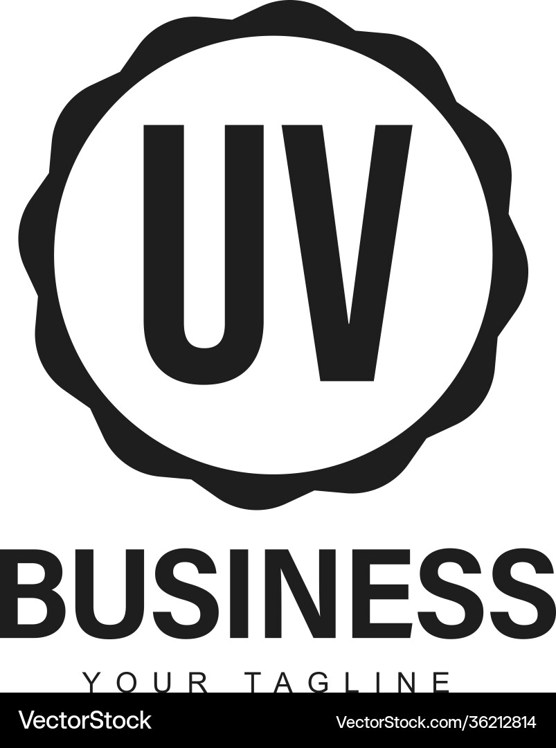 Uv initial a logo design with abstract style Uv initial a logo design with abstract style vector image