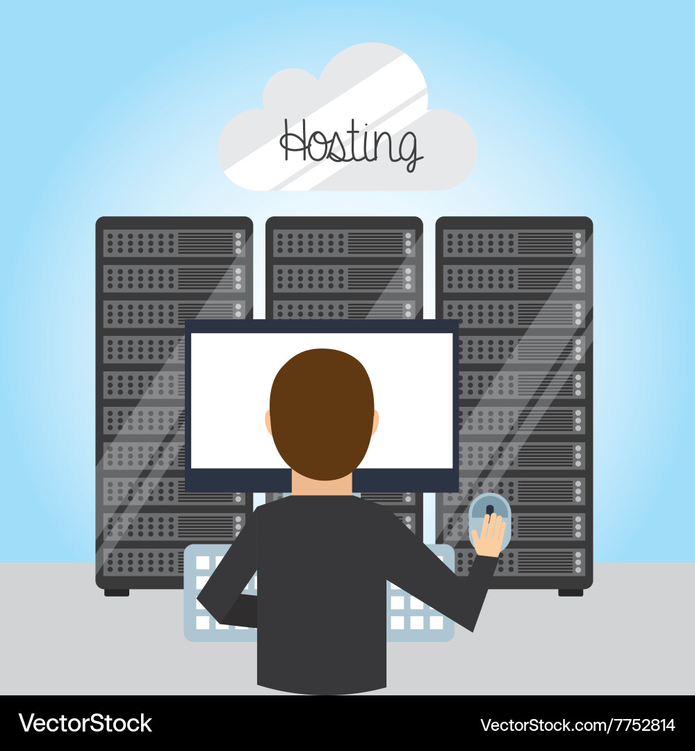 Web hosting design vector image